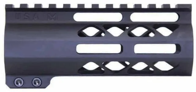 Guntec USA AR-15 5in Air-Lok Series M-LOK Compression Free Floating Handguard w/ Monolithic Top Rail Anodized Black