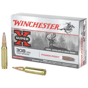 Winchester X3085 Power-Point 308 Winchester 150 Grain Power Point, 20 Rounds