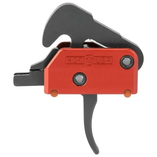 POF USA Standard Two Stage Trigger with KNS Anti Walk Pins 4.5 lb Pull Weight Red/Black