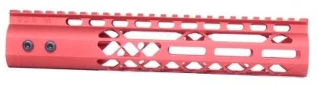 Guntec USA Air Lite M-LOK Free Floating Handguard w/Monolithic Top Rail 10in Red
