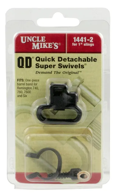 Uncle Mike's 1" Quick Detach Sling Swivel for Remington 760/7600, Black