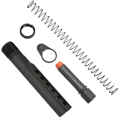 K-Spec AR-15 PCC Carbine Buffer Tube Kit W/7.8 Oz Buffer BLK