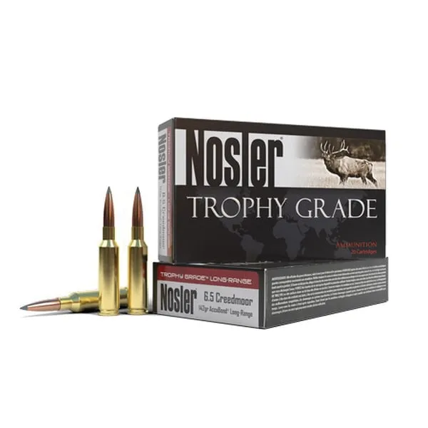 Nosler Trophy Grade 6.5 Creedmoor 142 grain AccuBond-Long Range Rifle Ammo, 20/Box