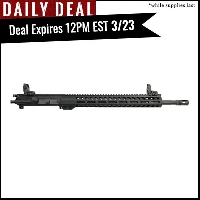 PSA 18" Rifle Length 223 Wylde 1/7 Nitride 15" M-lok Upper with MBUS sight set, BCG, & CH - 5165447961