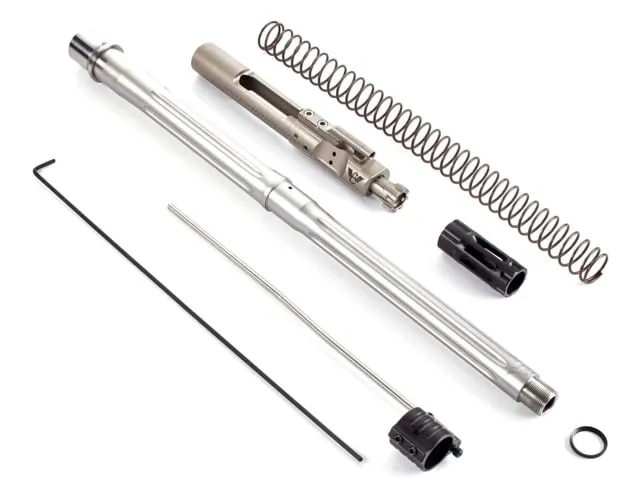 Wilson Combat Barrel Built Kit AR Platform Bushmaster ACR .450 Bushmaster 16 in Recon Tactical Carbine Length 1-24 Twist Q-Comp 11/16x24 Threaded