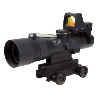 Ta33 ACOG 3x30mm Dual Illum Horseshoe/Dot 5.56 Reticle With Rm01 - 3x30mm Grn Horseshoe Dot 556/62gr W/Ta60 Mnt & RMR Type 2