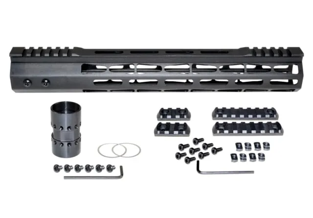 Presma AR-10 LR 308 Super Light M-LOK Series Free Float Handguards with Partial Top Rail 13in DPMS Low Profile Black