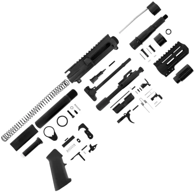 ABC RIFLE COMPANY AR-15 .300 AAC Blackout Micro Pistol Build 5in Barrel 4in M-LOK Handguard Upper Receiver Black
