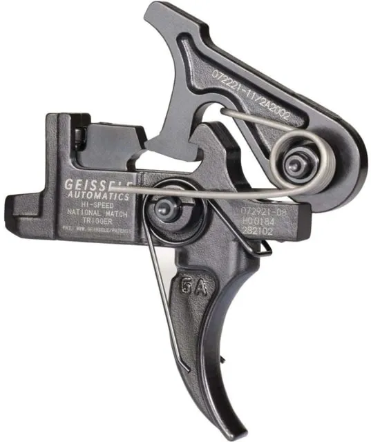 Geissele Hi-Speed National Match Large Pin Trigger Set AR-10/AR-15 4.5 lb Black