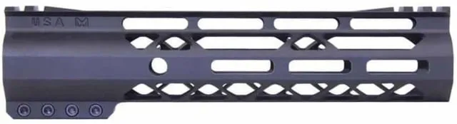 Guntec USA AR-15 9in Air-Lok Series M-LOK Compression Free Floating Handguard w/ Monolithic Top Rail Gen 2 Anodized Black