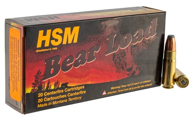 HSM Ammunition Bear Load 350 gr Jacketed Soft Point .458 Socom Ammo, 20/box
