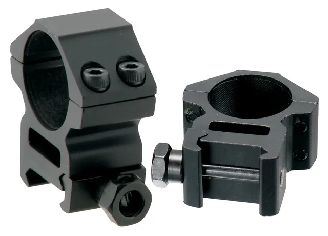 Leapers UTG 1" Medium Aluminum 2-Piece Medium-Profile Picatinny/Weaver Ring, Black