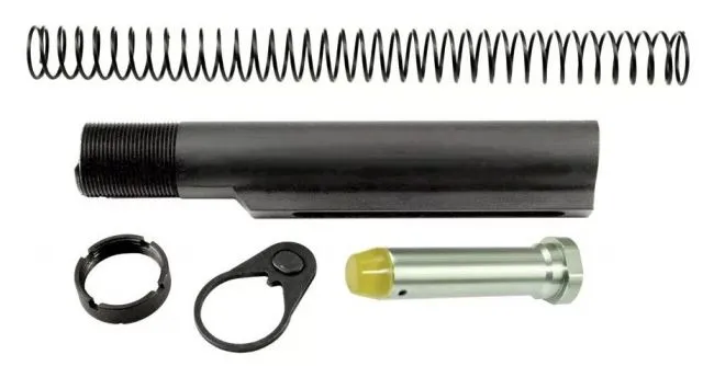 Sniper Commercial Spec 6 Position Aluminum Receiver Extension Tube and Buffer Kit Black