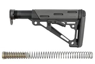 Hogue OverMolded Collapsible Buttstock Assembly AR-15/ M16 w/ Mil-Spec Buffer Tube and Hardware Slate Grey Universal