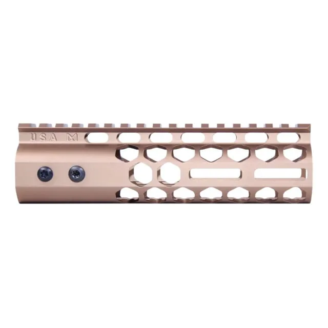 Guntec USA Air Lite Series Honeycomb M-LOK Free Floating Handguard w/ Monolithic Top Rail 7in Anodized Bronze