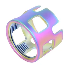 Guntec USA AR-15 Extreme Duty Wide Castle Nut For Car/M4 Buffer Tube Matte Rainbow PVD Coated