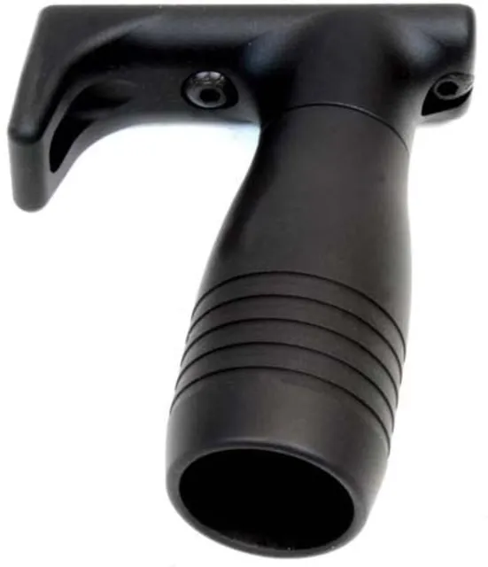 A3 Industries Compact Shorty Vertical Grip w/ Integrated Handstop 100 Degree 3.00In Knurled Aluminum Grip Aluminum Base Black