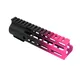 Tiger Rock AR-15 Angle Cut Clamp On M-LOK 7in Handguard Black Base Cerakote Gradient Pink Medium