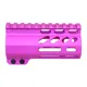 Guntec USA Air-Lok Series M-LOK Compression Free Floating Handguard w/ Monolithic Top Rail 4in Anodized Pink