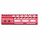 Guntec USA 6.75" ULtra Lightweight Thin M-LOK Free Floating Handguard w/ Monolithic Top Rail Anodized Red