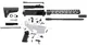 Tiger Rock AR Build Kit BCG LPK and Magpul SL Kit 9mm Caliber 11in 16in Barrel Straight 1x10 Twist 1/2x36 Thread 15in M-LOK Handguard Compensator