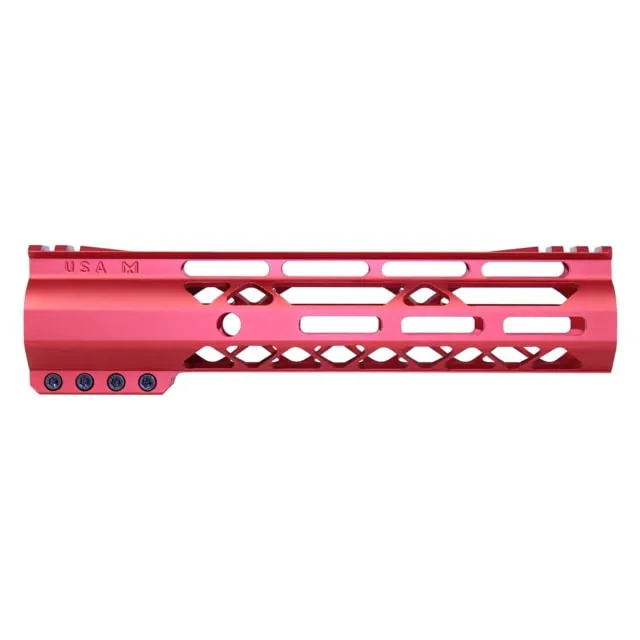 Guntec USA AIR-LOK Series M-LOK Compression Gen 2 Free Floating Handguard w/Monolithic Top Rail 9in Red