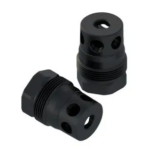 Recessed Micro Plan-B Muzzle Brake, 1/2x28, 5.56, Black Nitride