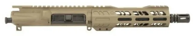 Grid Defense Complete Upper Receiver 9mm 9x19 Para 7.5 inch 4150 Light HBAR Barrel 1-10 Twist 7 inch Octagon M-LOK Rail A2 Flash Hider Flat Dark Earth