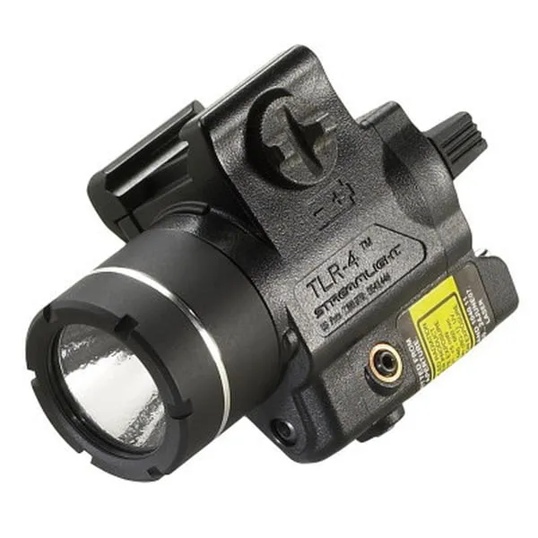 Streamlight TLR-4 170 lm C4 LED Lightweight Compact Water-Resistant Tactical Light w/ Integrated Red Aiming Laser, Black