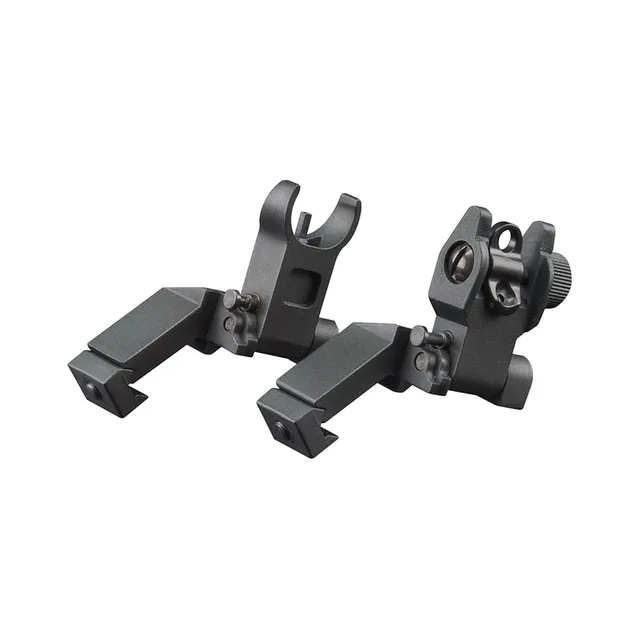 Aim Sports Low-Profile 45 deg Frond/Rear Flip-Up Sight Set for AR-15/M-4 Rifles