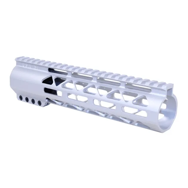 Guntec USA 9in .308 Caliber AIR-LOK Series M-LOK Compression Free Floating Handguard With Monolithic Top Rail Anodized Clear