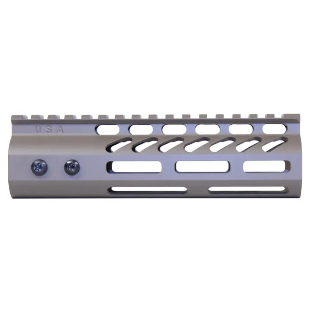 Guntec USA 6.75" ULtra Lightweight Thin M-LOK Free Floating Handguard w/ Monolithic Top Rail Cerakote Flat Dark Earth