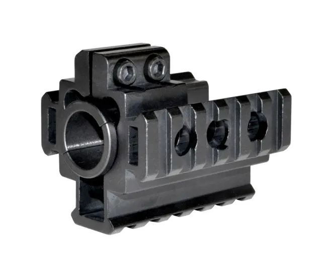 Sniper AR-15 4/15 Tri Rail Barrel Mount for Front Sight Attachment Picatinny Aluminum Matte Black
