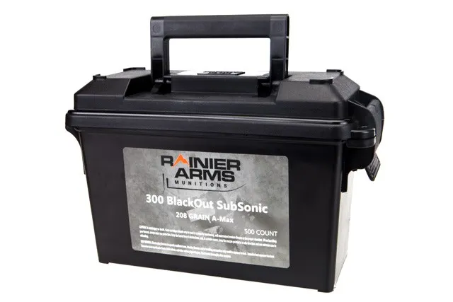 Rainier Munitions 300 BLK 208gr Amax Factory New 500 Rd Can