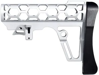 Presma Skeletonized 223/5.56/308 Buttstock Mil-Spec Tube 6 Position Silver
