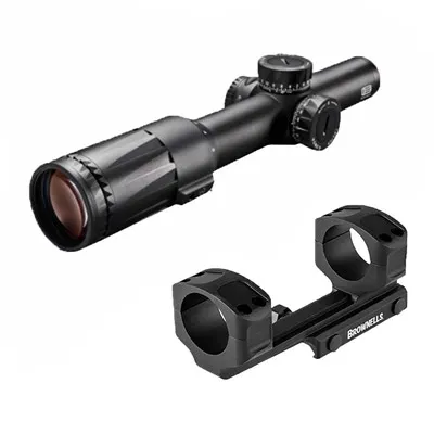 Vudu 1-6x24mm FFP Illuminated Red Sr1 MRAD Black W/Mount