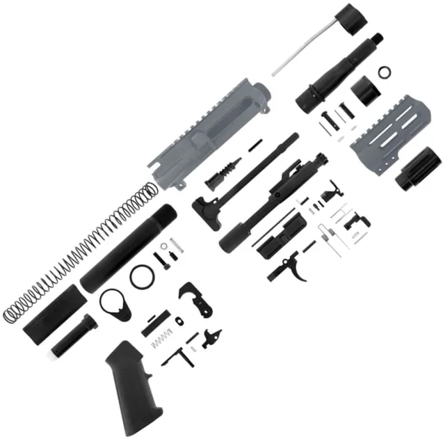 ABC RIFLE COMPANY AR-15 .300 AAC Blackout Micro Pistol Build 5in Barrel 4in M-LOK Handguard Upper Receiver Sniper Grey