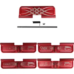 Tiger Rock AR-15 Tribal Dust Cover W/ Option Caliber Engraving .223/5.56mm Red Small