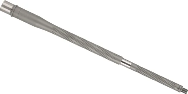 Shaw AR-10 22 Creedmoor Threaded Barrel 20in Spiral Flute HBAR Profile 1-8 Twist 5/8-24 Thread Matte Stainless