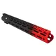 Tiger Rock AR-15 Angle Cut Clamp On M-LOK 15in Handguard Black Base Cerakote Gradient Red Medium