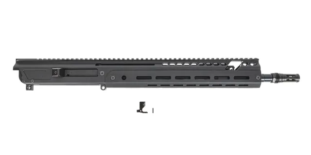 PSA JAKL 14.5" Rifle length Upper Assembly 5.56 NATO 1:7 Nitride w/Knurled CH, BCG & Rearden Flash Hider, Black