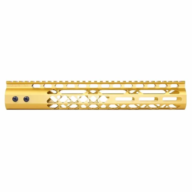 Guntec USA Air Lite M-LOK Free Floating Handguard w/Monolithic Top Rail 12in Gold