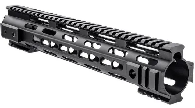 Barska 12 in AR Quad Rail w/ Key Mold System KeyMod Mounting Slots Free Floating Design Black
