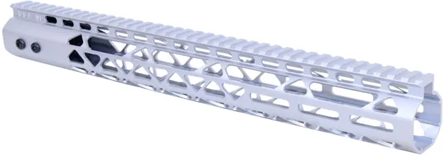 Guntec USA Air Lite M-LOK System Free Floating Handguard With Monolithic Top Rail 15in Anodized Clear