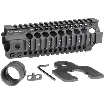 AR-15 Combat T-Series 1-Pc Free Float Handguard 7.25" Black