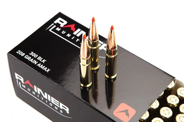 Rainier Munitions 300 BLK 208gr Amax Factory New 50 Rd Box