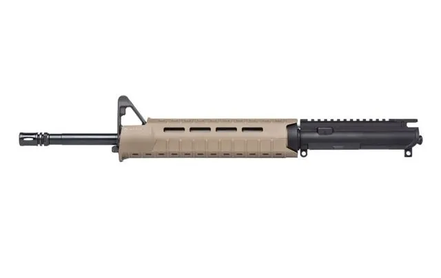 Aero Precision AR-15 Complete Upper Receiver 5.56 Mid-Length 16 inch Barrel w/Pinned FSB Magpul MOE SL Handguard A2 Flash Hider FDE Cerakote