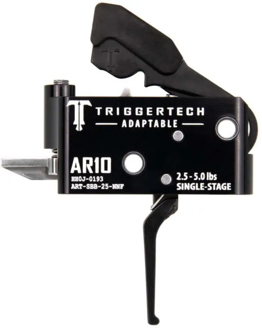 Triggertech AR10 Single-Stage Adaptable Flat Trigger 2.5-5lb Pull Black
