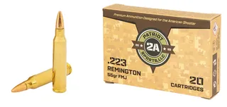 Patriot Sports LLC .223 Remington 55gr. FMJ Ammo, 20rds