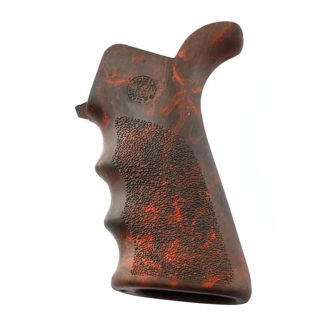 Hogue OverMolded Beavertail Grip for AR-15/M16, Red Lava